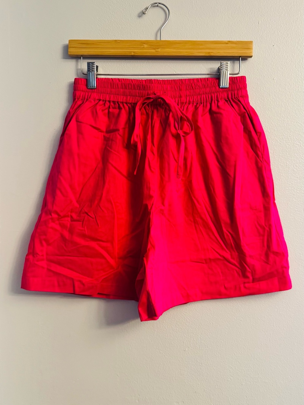 NWT Spring + Mercer Hot Pink Cotton Drawstring Shorts Size S